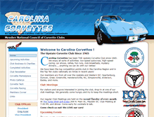 Tablet Screenshot of carolina-corvettes.com